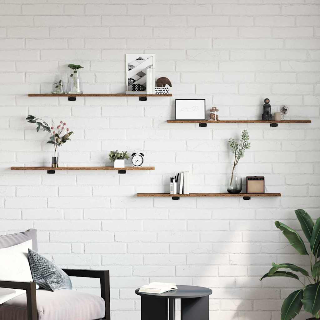 Regalbrett 4 pcs Braun 100 x 10 x 1,5 cm Holzwerkstoff