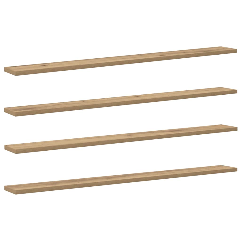 Regalbrett 4 pcs Braun 100 x 10 x 1,5 cm Holzwerkstoff