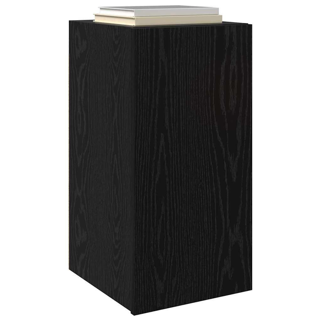 Wand TV Schrank Schwarz Eichen-Optik 30,5 x 30 x 60 cm