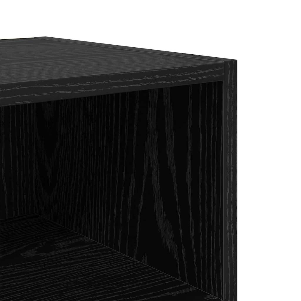 Nachttisch Schwarz Eichen-Optik 40 x 30 x 50 cm Holzwerkstoff