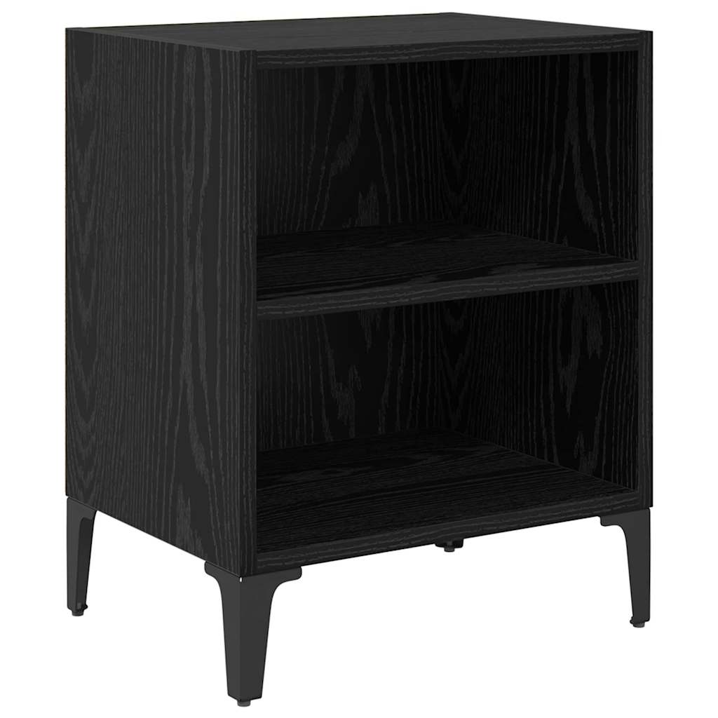 Nachttisch Schwarz Eichen-Optik 40 x 30 x 50 cm Holzwerkstoff
