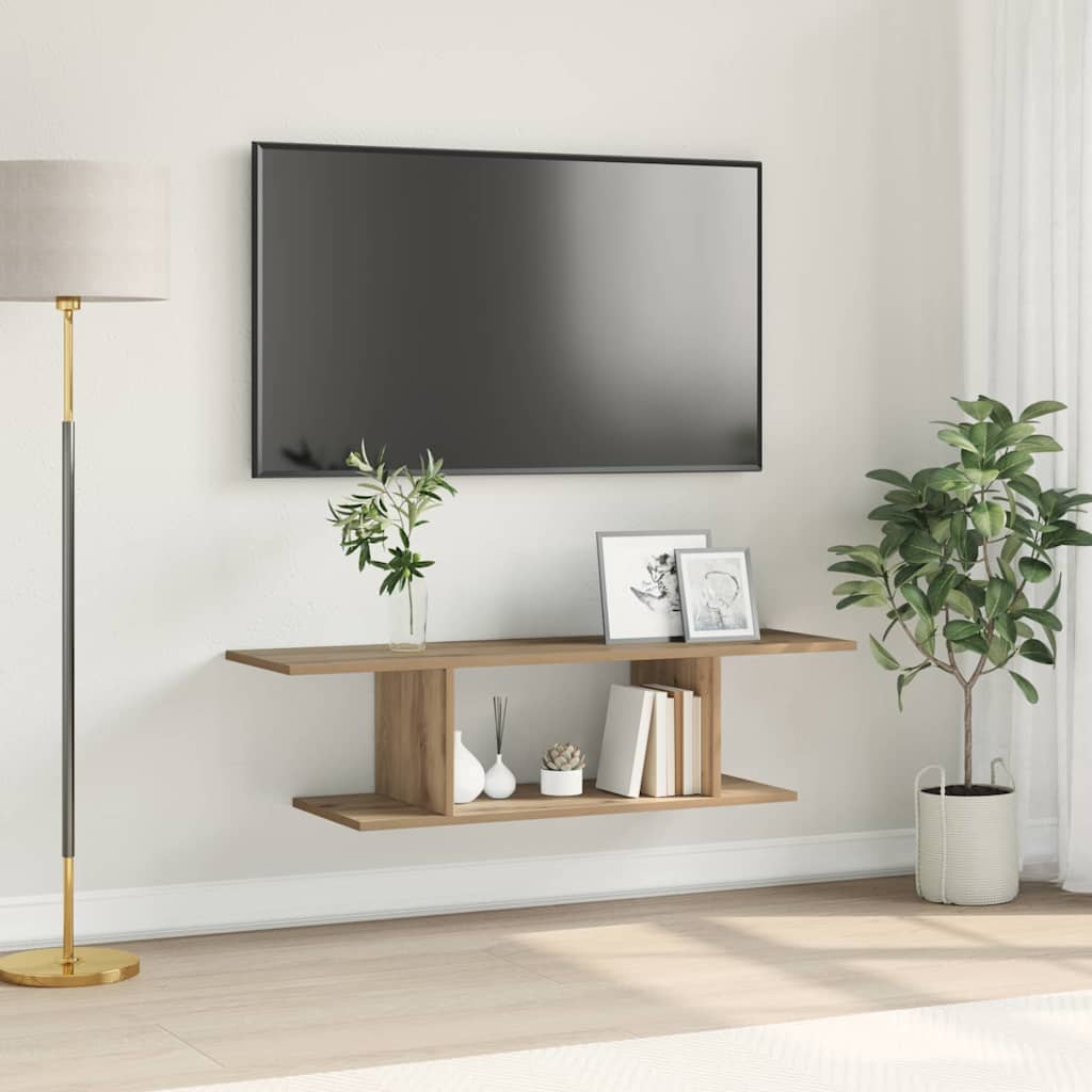 Wandmontierter TV Schrank Artisan-Eiche 102 x 35 x 35 cm