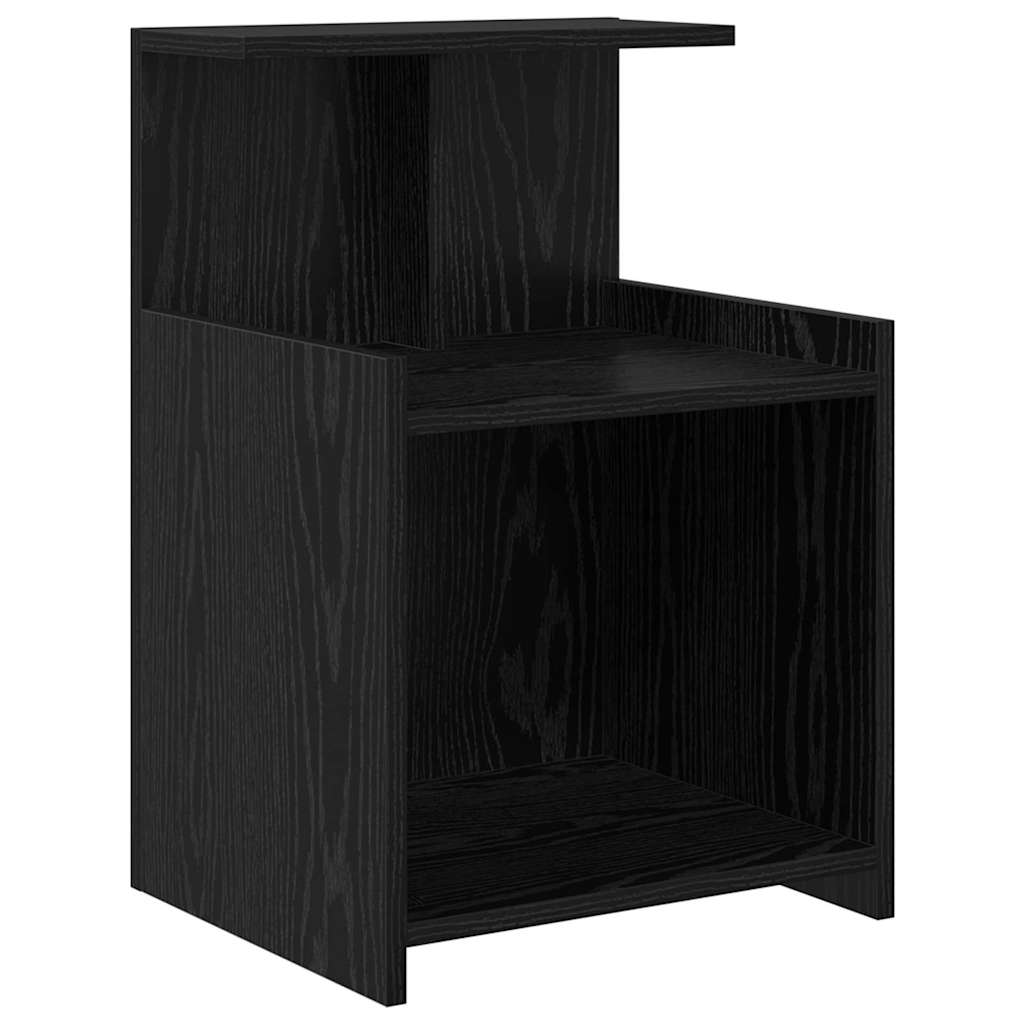 Nachttisch Schwarz Eichen-Optik 40 x 35 x 60 cm Holzwerkstoff