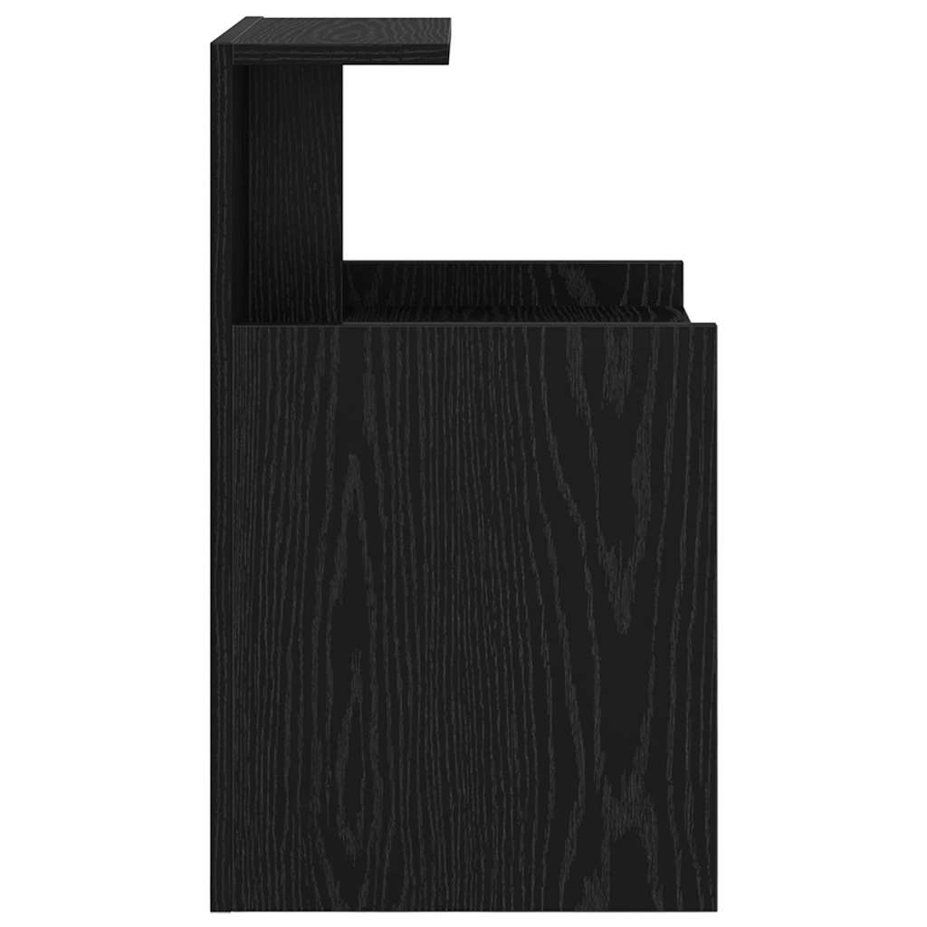 Nachttisch Schwarz Eichen-Optik 40 x 35 x 60 cm Holzwerkstoff