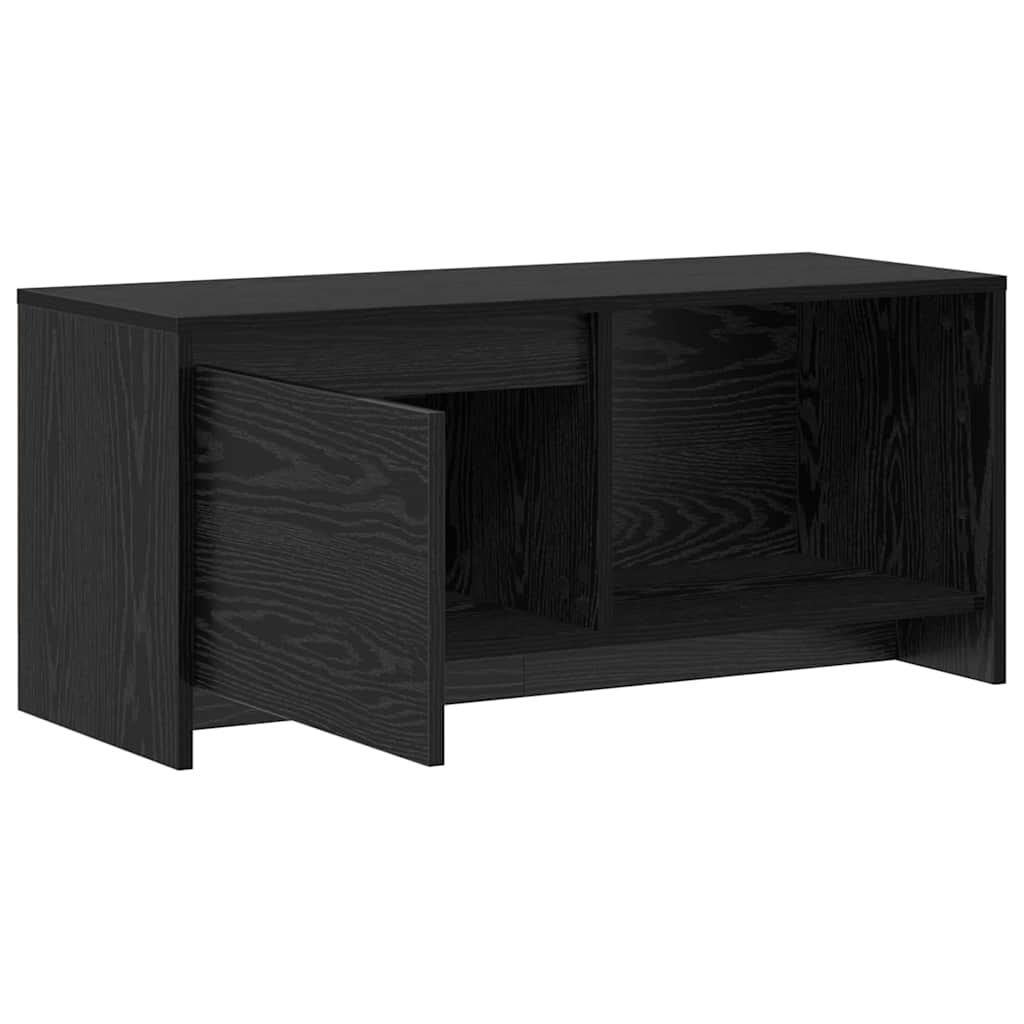 TV-Ständer Schwarz Eichen-Optik 90 x 35 x 40 cm Holzwerkstoff