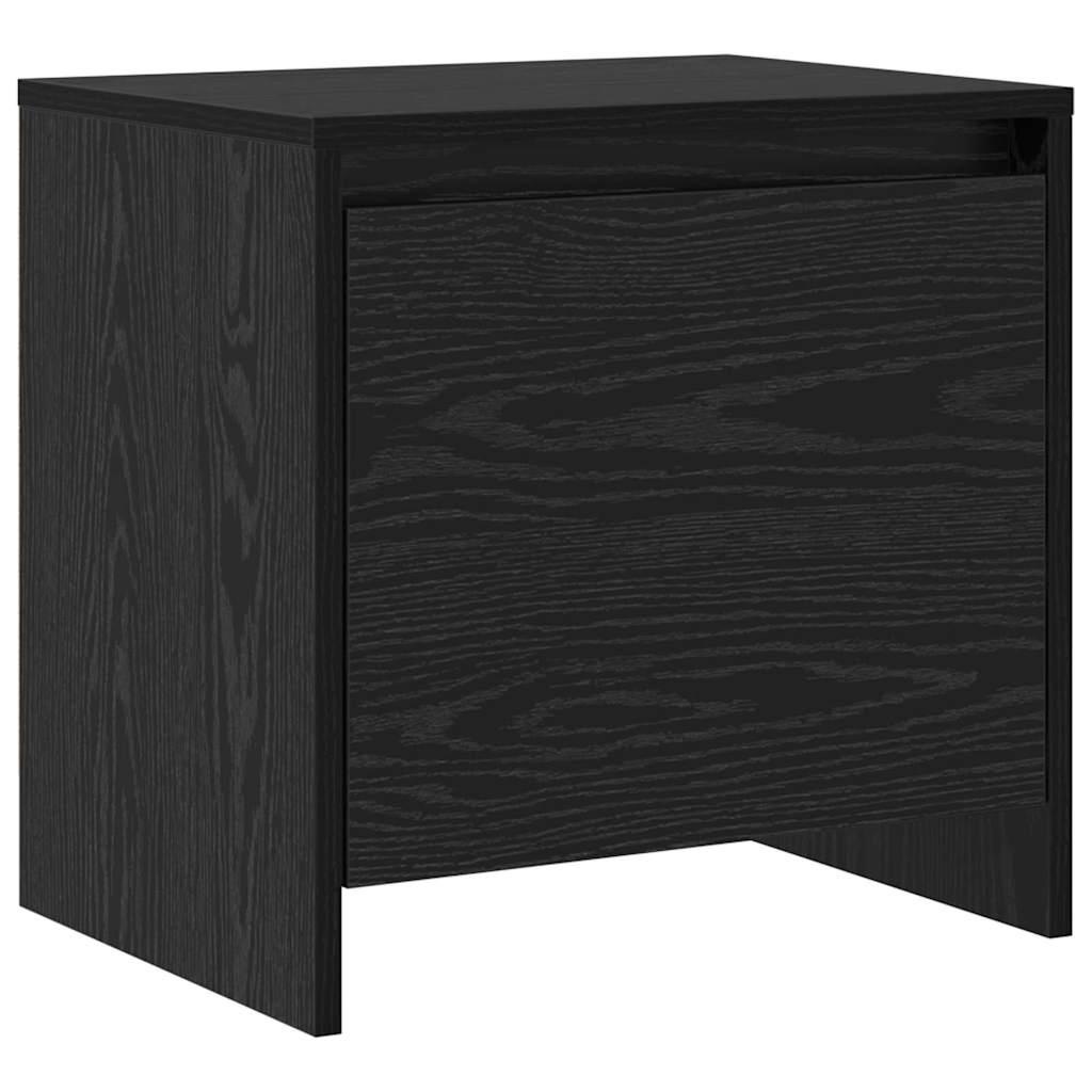 Nachttisch Schwarz Eichen-Optik 45 x 34 x 44.5 cm Holzwerkstoff
