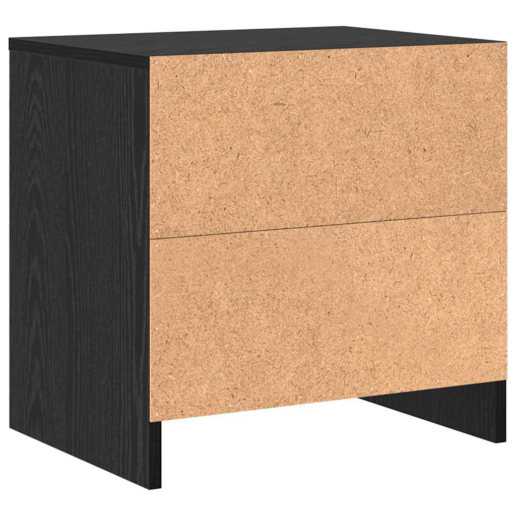 Nachttisch Schwarz Eichen-Optik 45 x 34 x 44.5 cm Holzwerkstoff