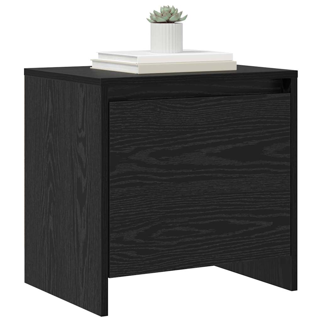 Nachttisch Schwarz Eichen-Optik 45 x 34 x 44.5 cm Holzwerkstoff