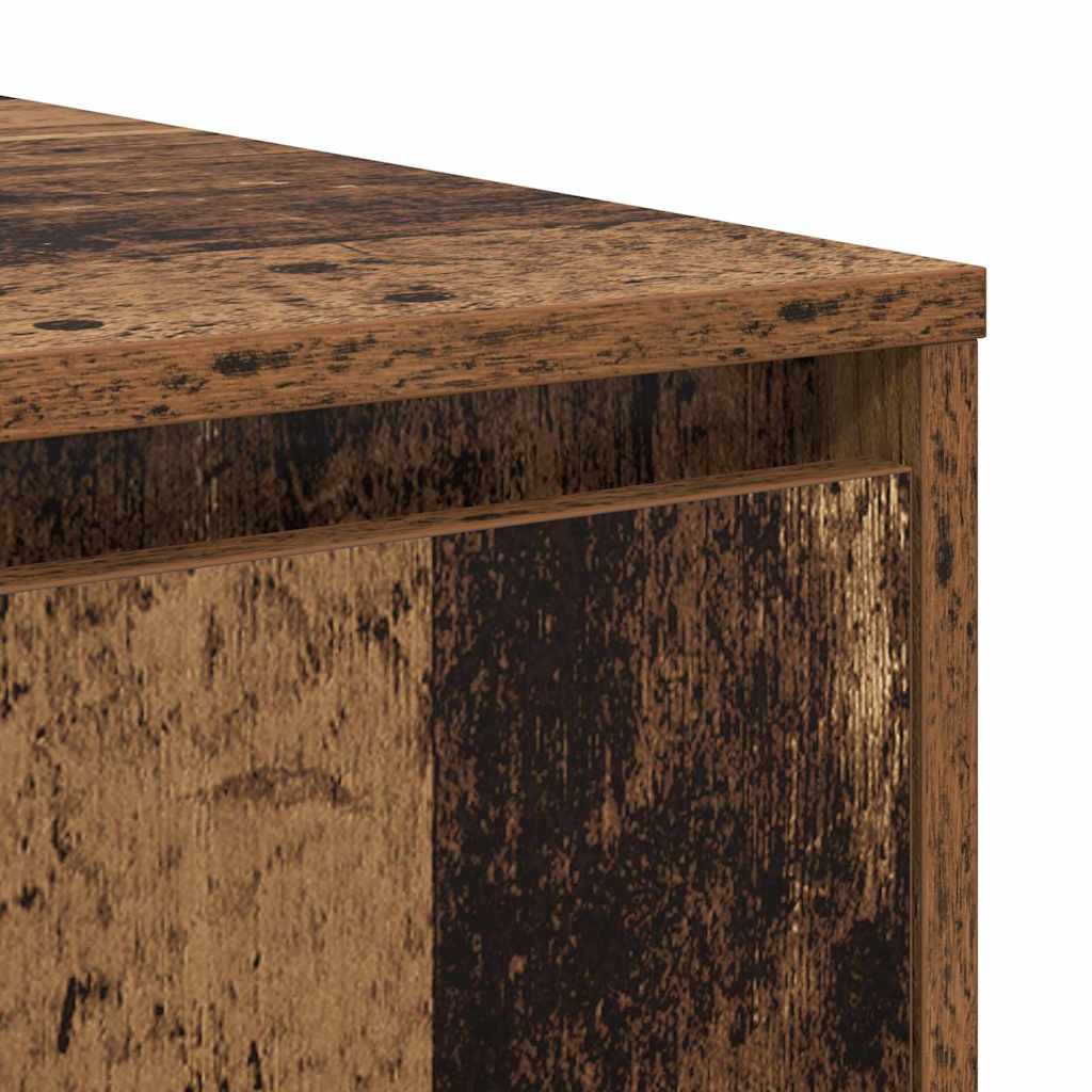 Couchtisch with Drawer Altholz 80 x 80 x 31 cm Holzwerkstoff