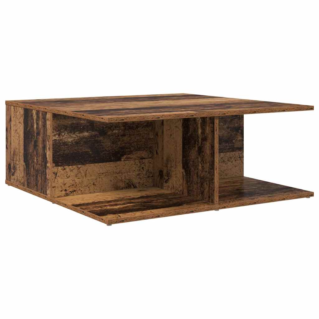 Couchtisch with Drawer Altholz 80 x 80 x 31 cm Holzwerkstoff
