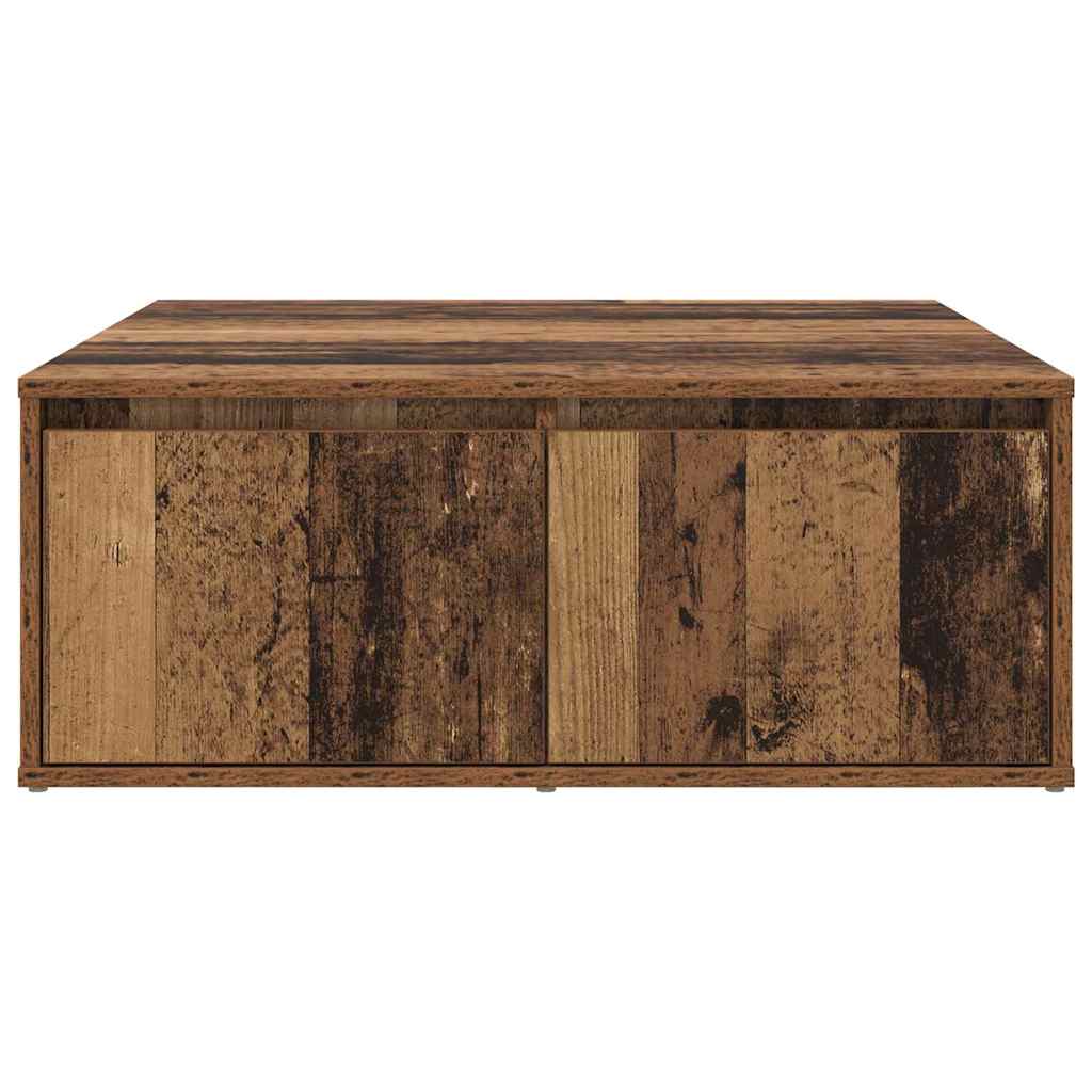 Couchtisch with Drawer Altholz 80 x 80 x 31 cm Holzwerkstoff