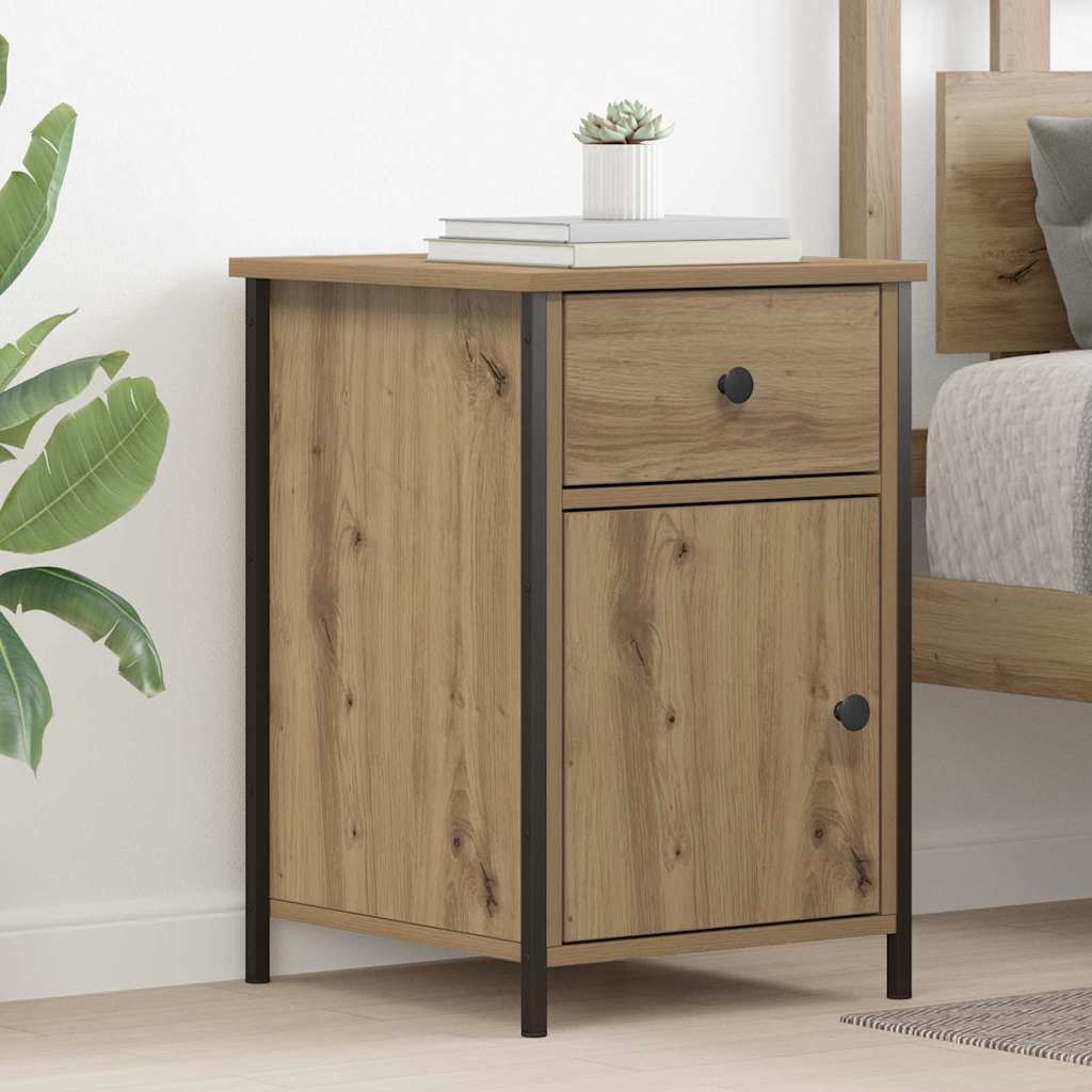 Nachttisch 2 pcs Eiche handwerklich 40 x 42 x 60 cm