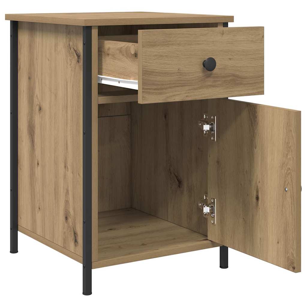 Nachttisch 2 pcs Eiche handwerklich 40 x 42 x 60 cm