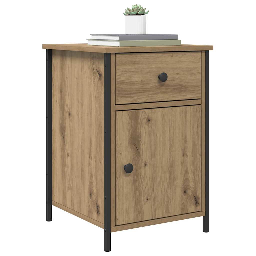 Nachttisch 2 pcs Eiche handwerklich 40 x 42 x 60 cm