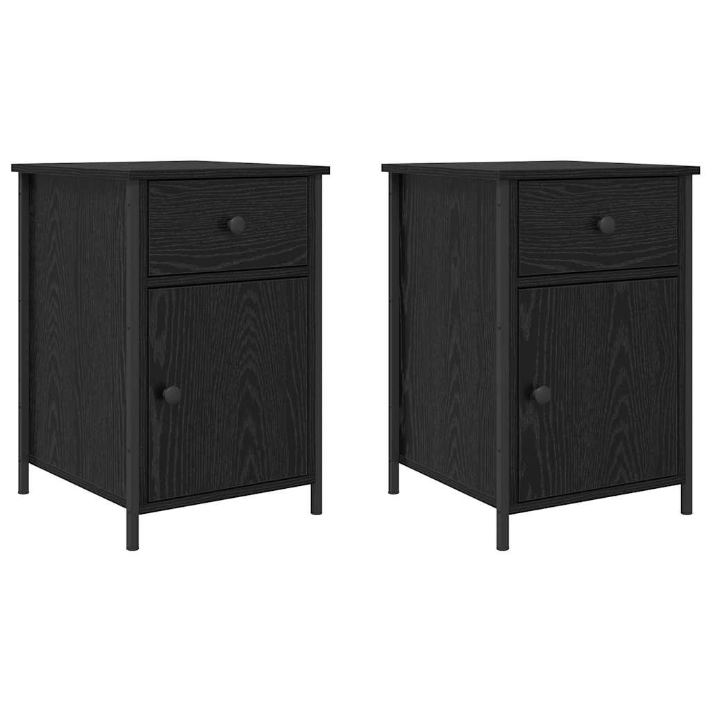 Nachttisch 2 pcs Schwarze Eiche 40 x 42 x 60 cm Holzwerkstoff