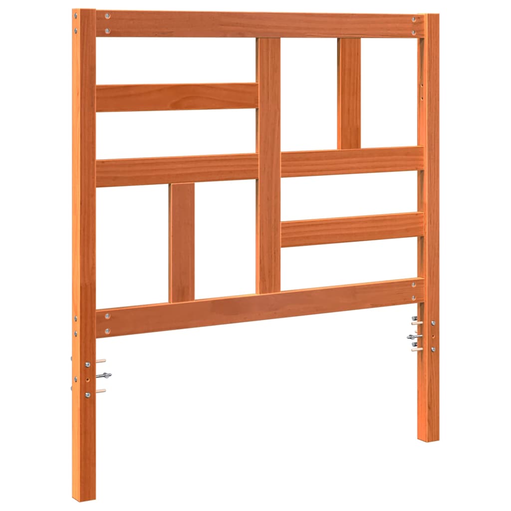 Bett Kopfteil Wachsbraun 105.5 x 4 x 104 cm Massivholz Kiefer