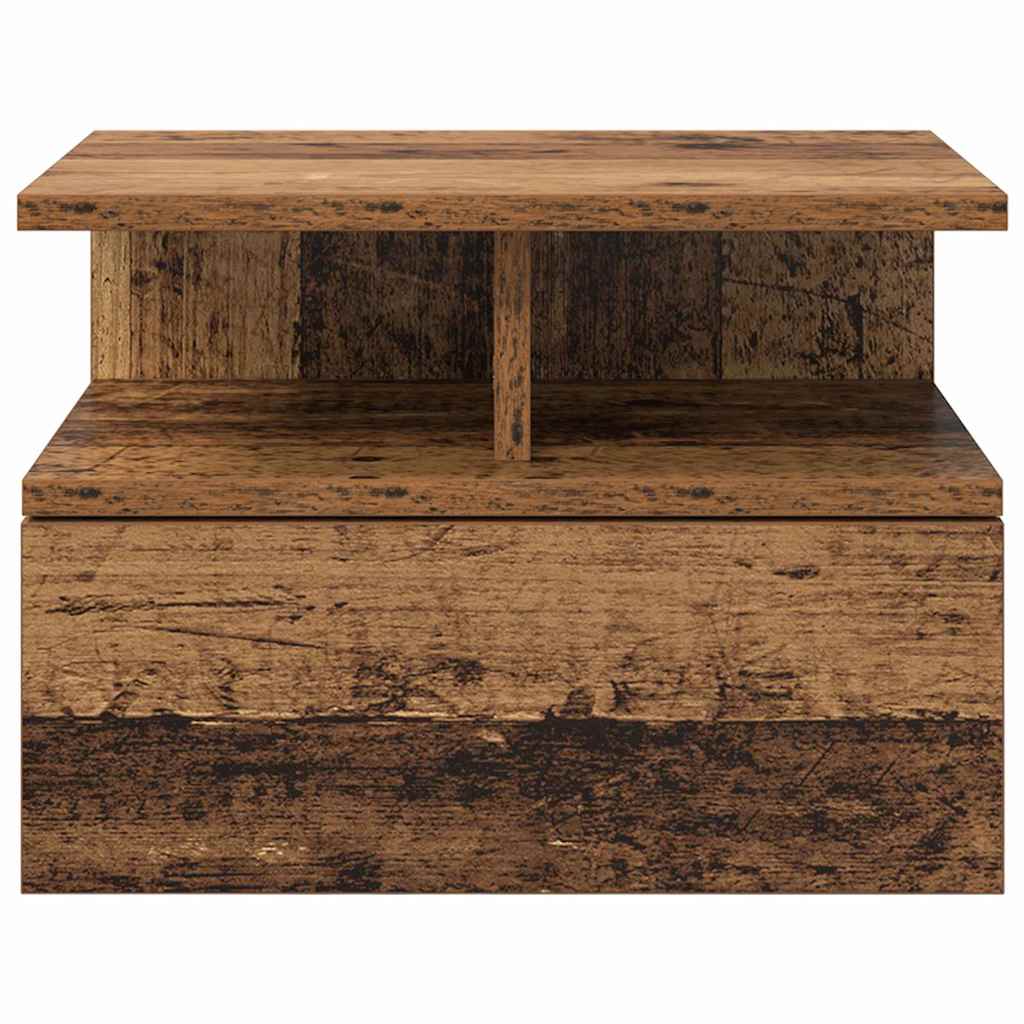 Schwebender Nachttisch Altholz 40 x 31 x 27 cm Holzwerkstoff