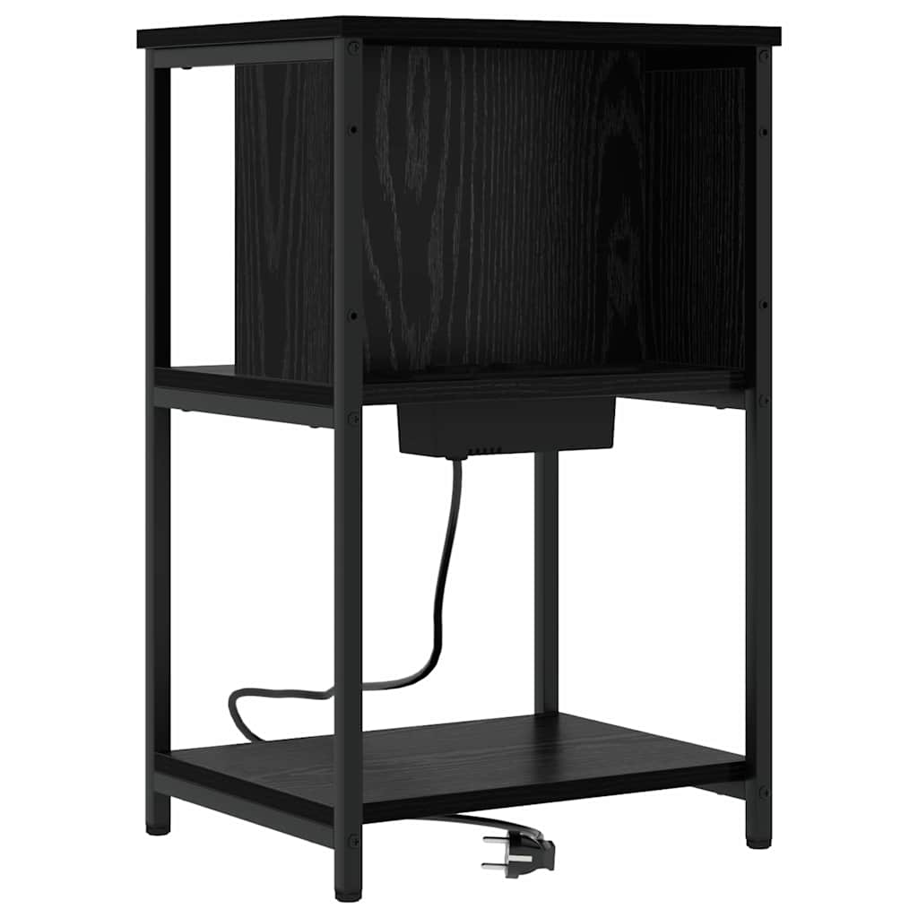 Nachttisch Schwarze Eiche 38 x 31 x 61 cm Holzwerkstoff