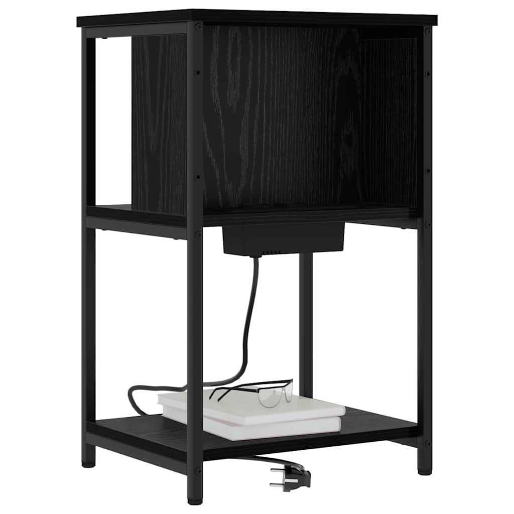 Nachttisch Schwarze Eiche 38 x 31 x 61 cm Holzwerkstoff
