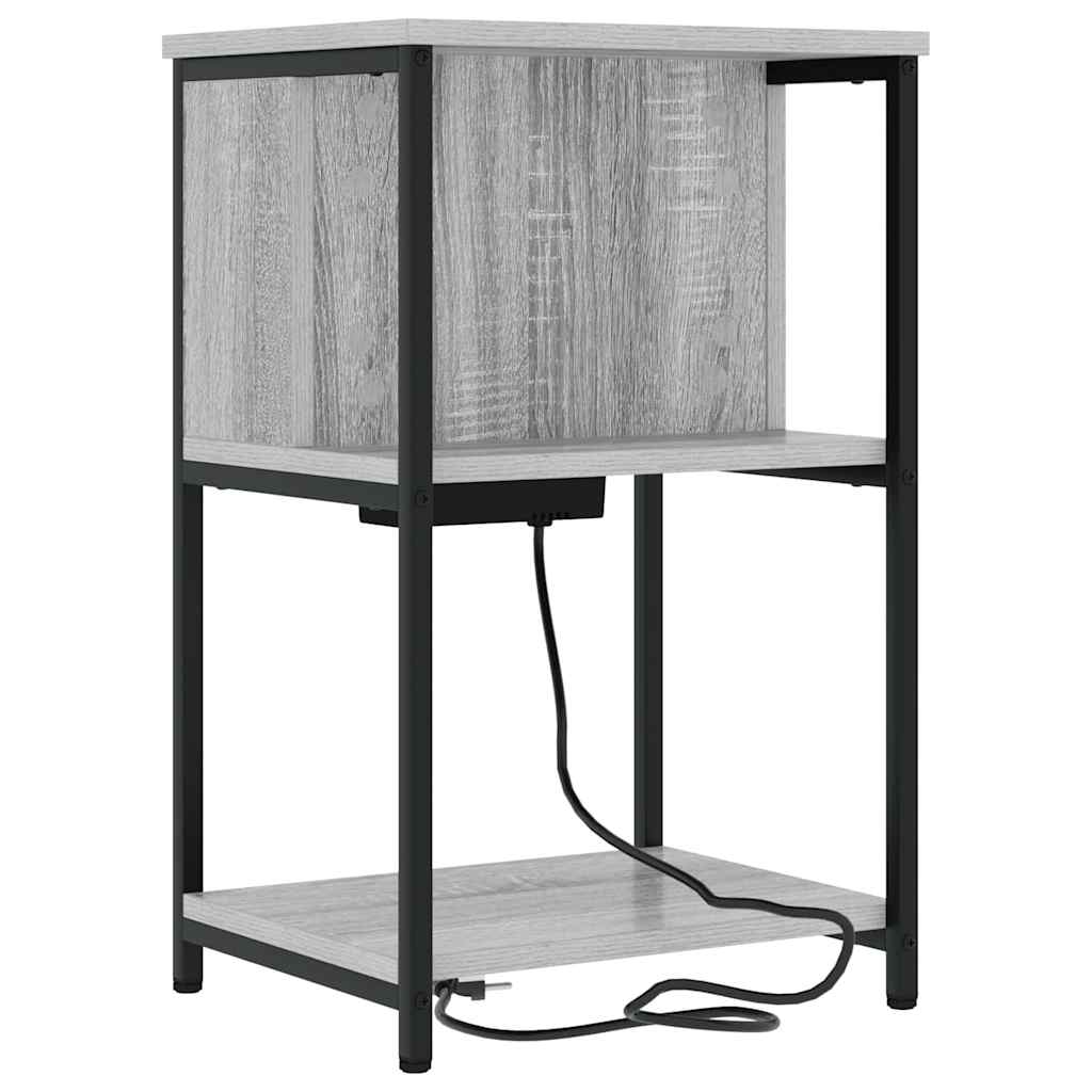 Nachttisch 2 pcs Grau Sonoma 38 x 31 x 61 cm Holzwerkstoff