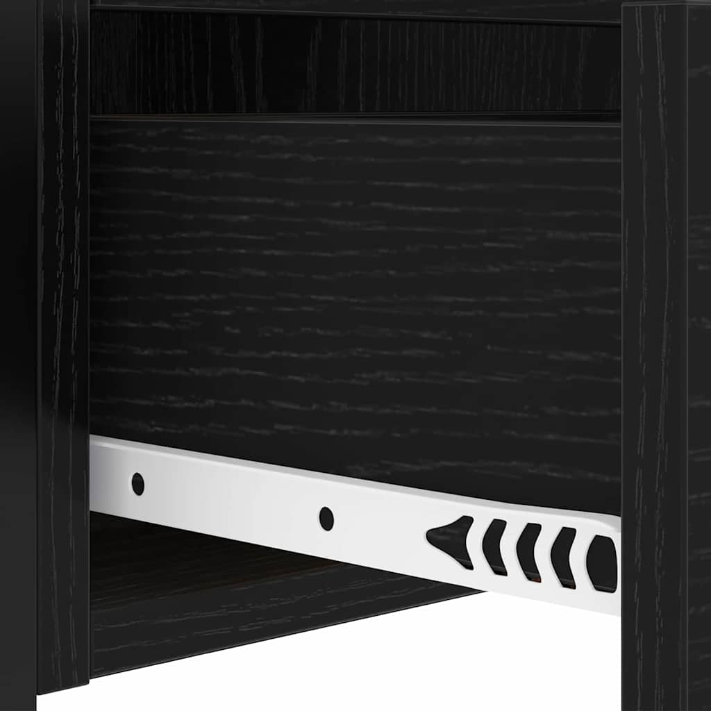 Nachttisch Schwarze Eiche 40 x 31 x 60 cm Holzwerkstoff