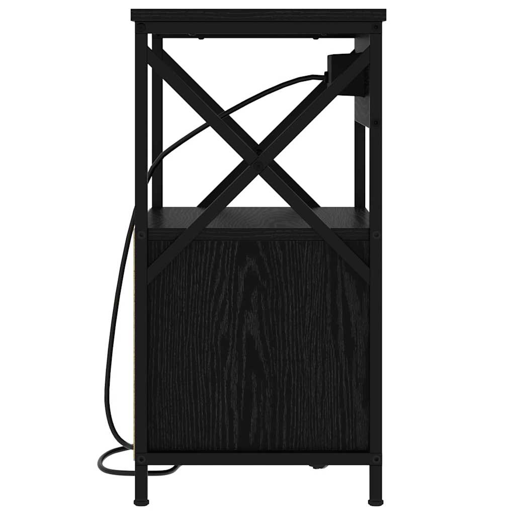 Nachttisch Schwarze Eiche 40 x 31 x 60 cm Holzwerkstoff