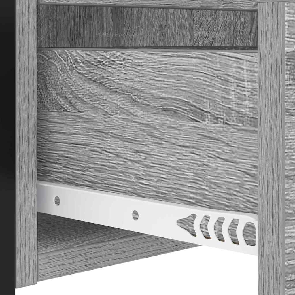 Nachttisch mit Ladestation Grau Sonoma 40 x 31 x 60 cm