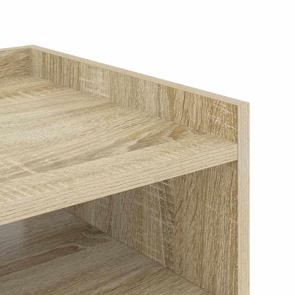 Nachttisch mit Regal Sonoma-Eiche 40 x 40 x 61 cm Holzwerkstoff