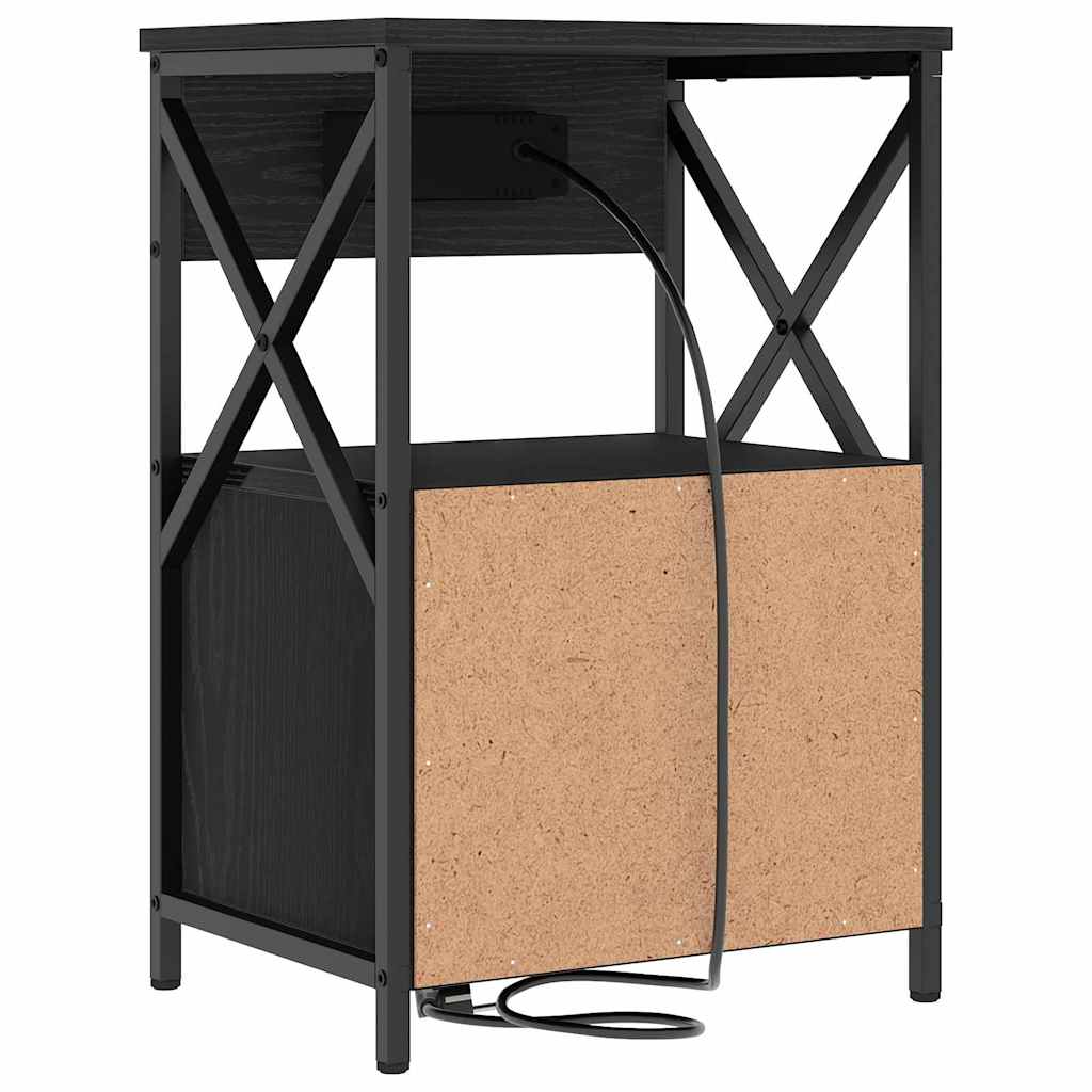 Nachttisch Schwarze Eiche 40 x 31 x 60 cm Holzwerkstoff