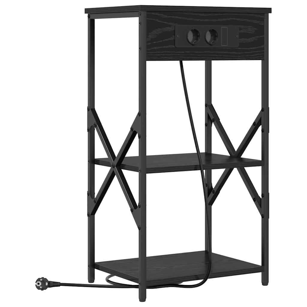 Nachttisch Schwarze Eiche 41 x 31 x 76 cm Holzwerkstoff