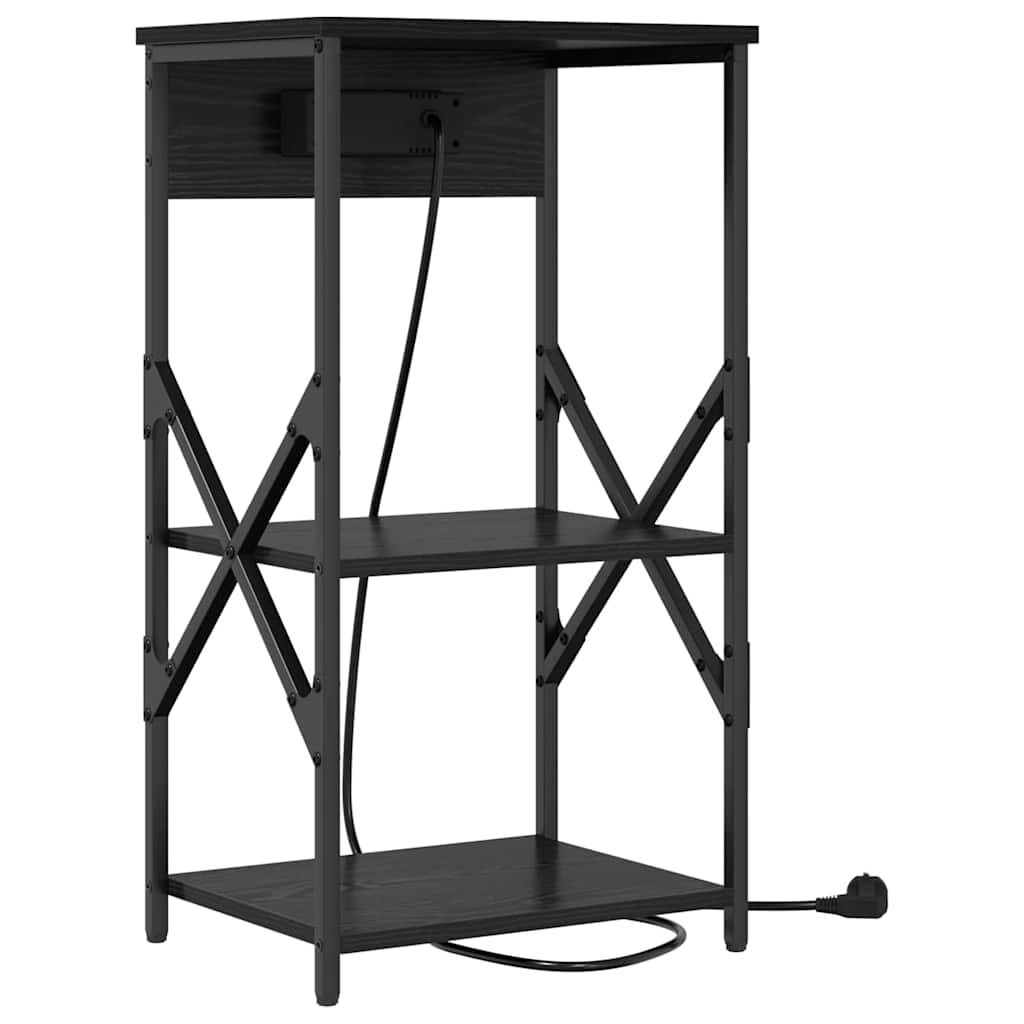 Nachttisch Schwarze Eiche 41 x 31 x 76 cm Holzwerkstoff