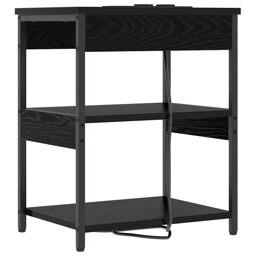 Nachttisch Schwarze Eiche Holzwerkstoff