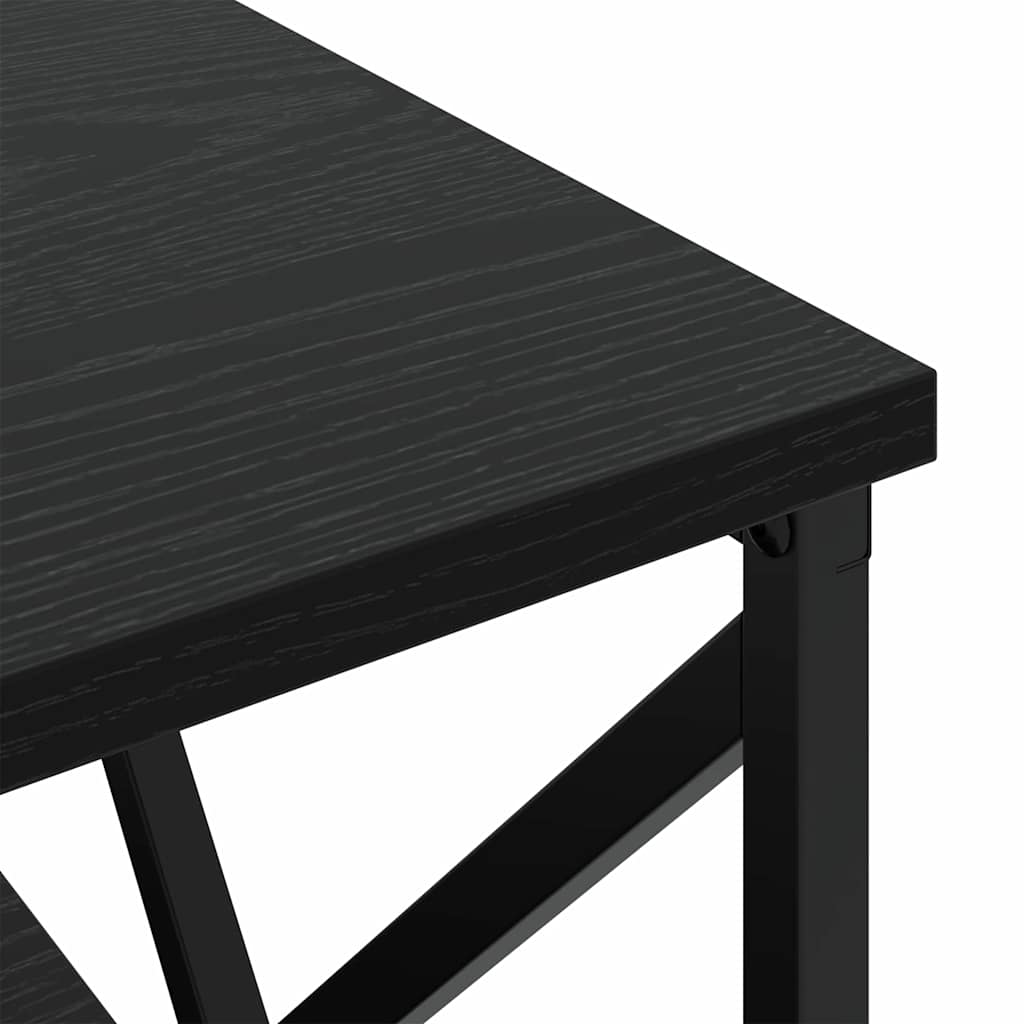Nachttisch Schwarz Eichen-Optik 41,5 x 40,5 x 55 cm
