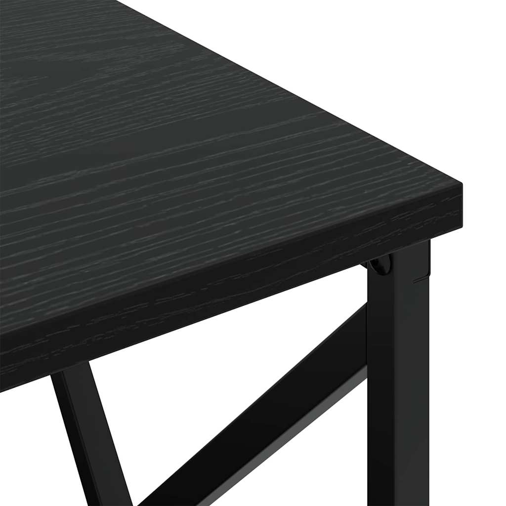 Nachttisch mit Ladestation Schwarz Eichen-Optik Holzwerkstoff