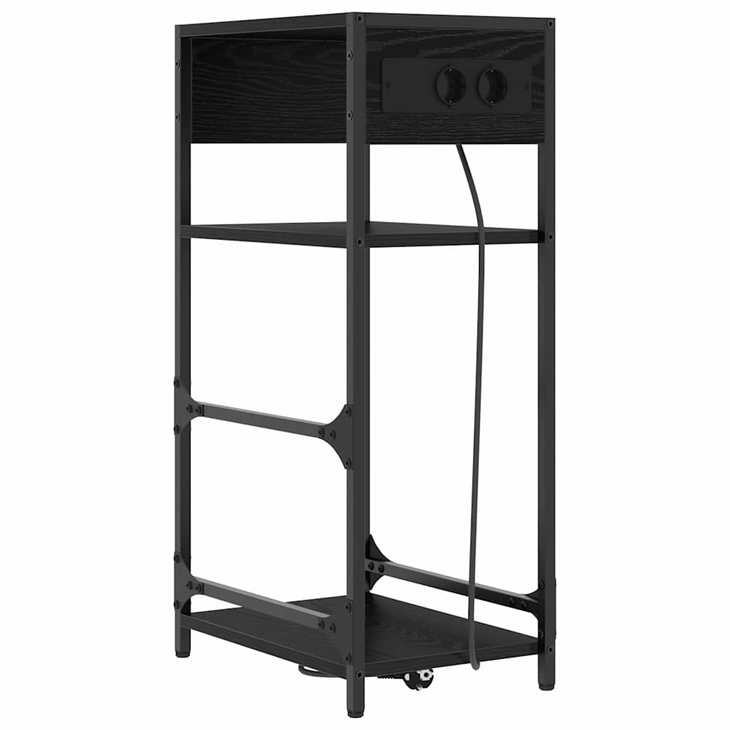 Nachttisch Schwarze Eiche 40 x 27 x 76 cm Holzwerkstoff