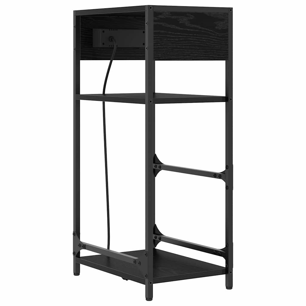 Nachttisch Schwarze Eiche 40 x 27 x 76 cm Holzwerkstoff