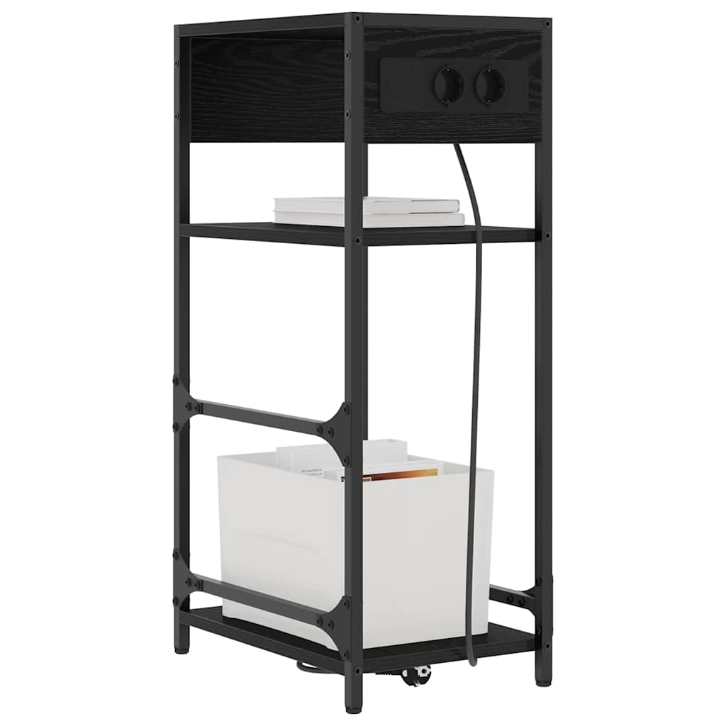 Nachttisch Schwarze Eiche 40 x 27 x 76 cm Holzwerkstoff