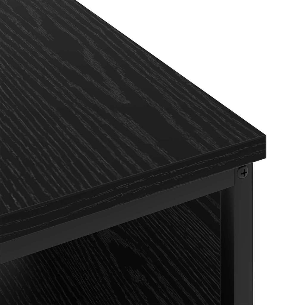 Nachttisch Schwarze Eiche 41 x 28 x 76 cm Holzwerkstoff