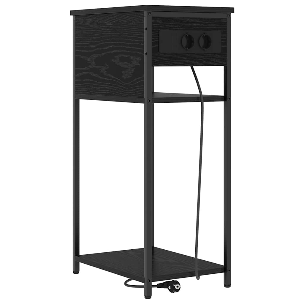 Nachttisch Schwarze Eiche 41 x 28 x 76 cm Holzwerkstoff