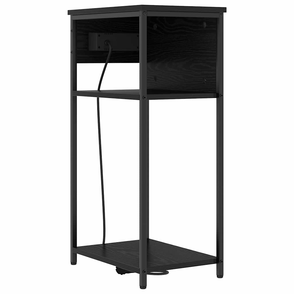 Nachttisch Schwarze Eiche 41 x 28 x 76 cm Holzwerkstoff
