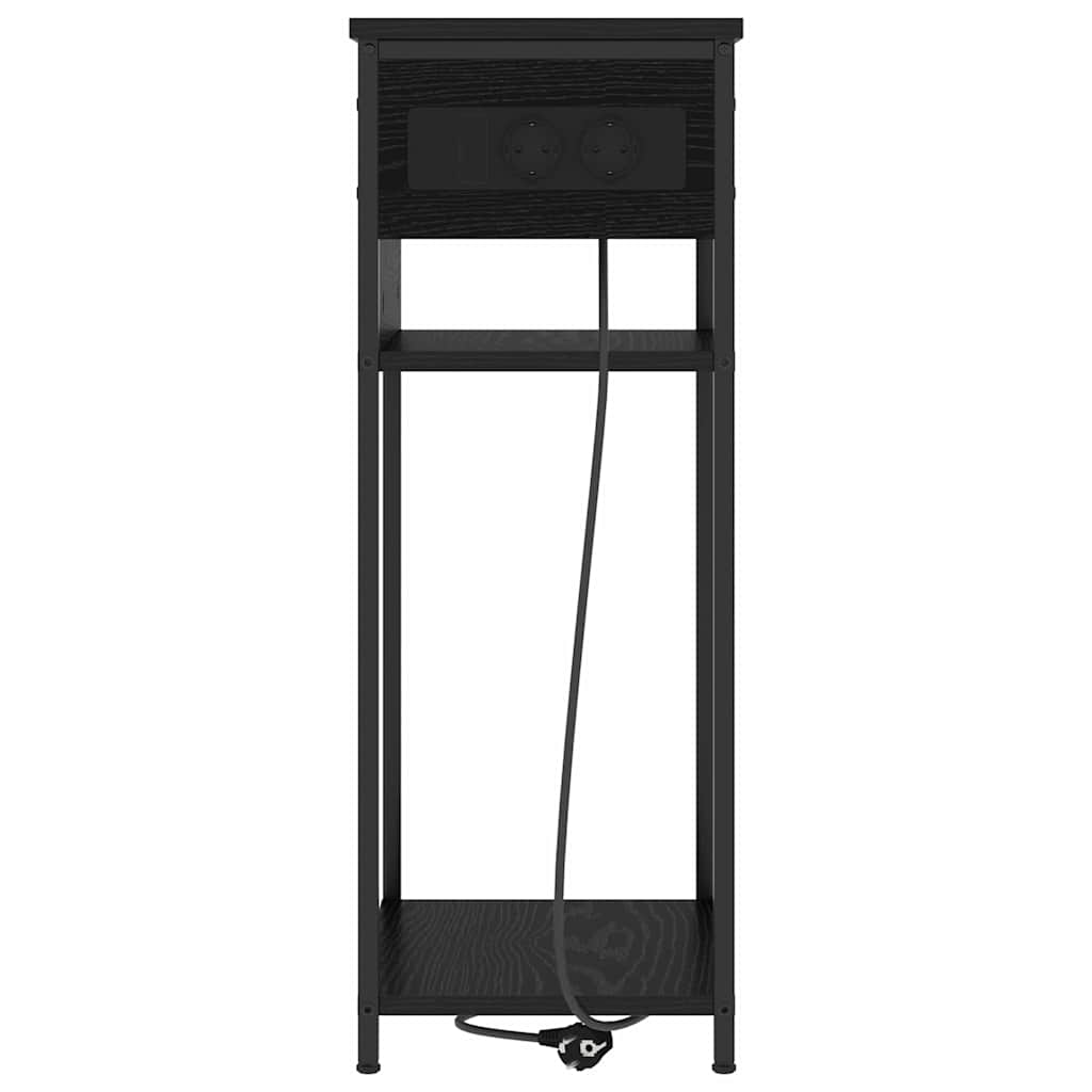 Nachttisch Schwarze Eiche 41 x 28 x 76 cm Holzwerkstoff