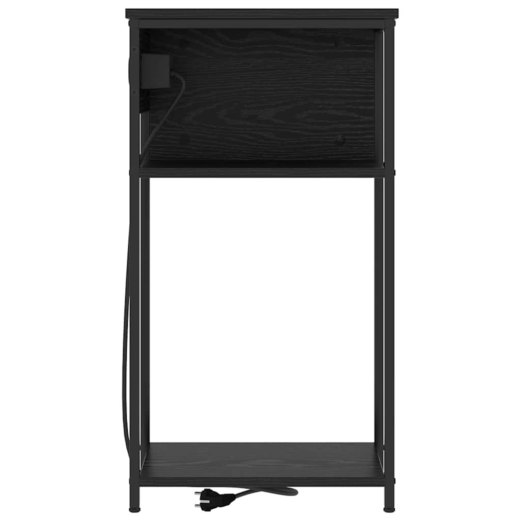 Nachttisch Schwarze Eiche 41 x 28 x 76 cm Holzwerkstoff