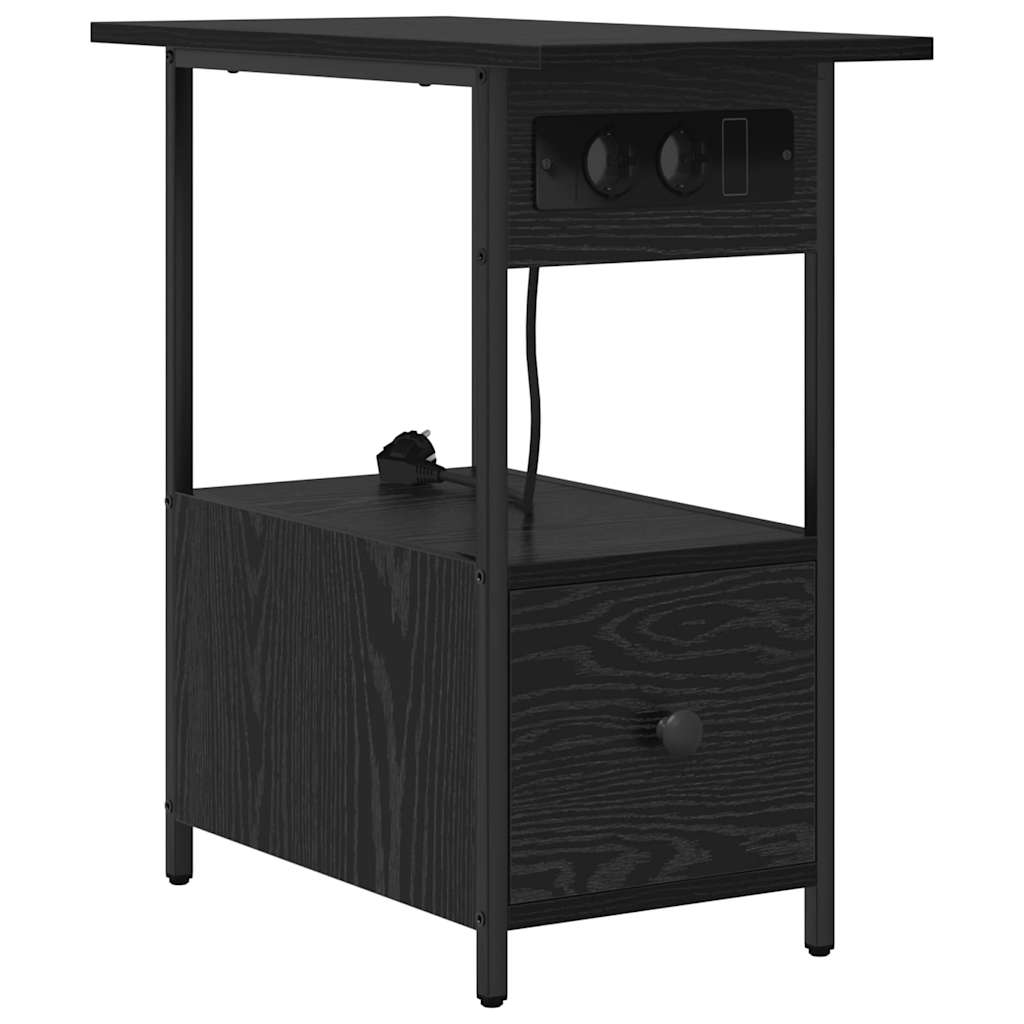 Nachttisch Schwarze Eiche 60 x 30 x 61 cm Holzwerkstoff
