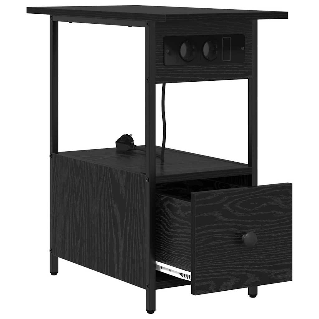 Nachttisch Schwarze Eiche 60 x 30 x 61 cm Holzwerkstoff