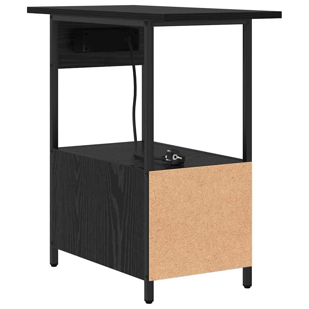 Nachttisch Schwarze Eiche 60 x 30 x 61 cm Holzwerkstoff