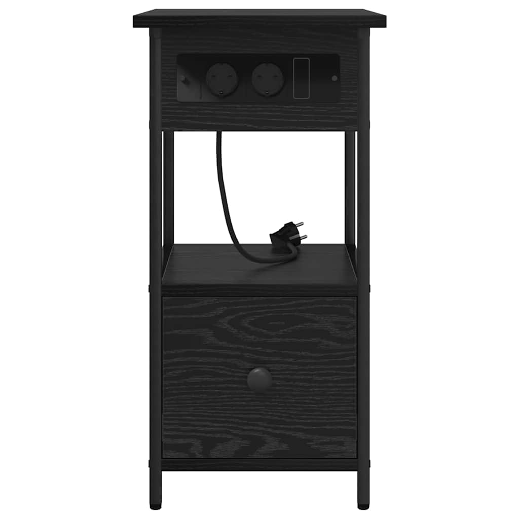 Nachttisch Schwarze Eiche 60 x 30 x 61 cm Holzwerkstoff