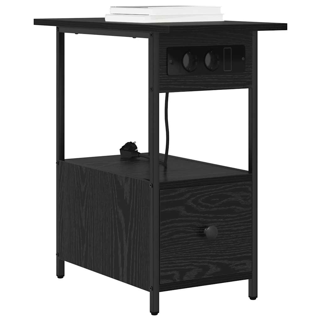 Nachttisch Schwarze Eiche 60 x 30 x 61 cm Holzwerkstoff
