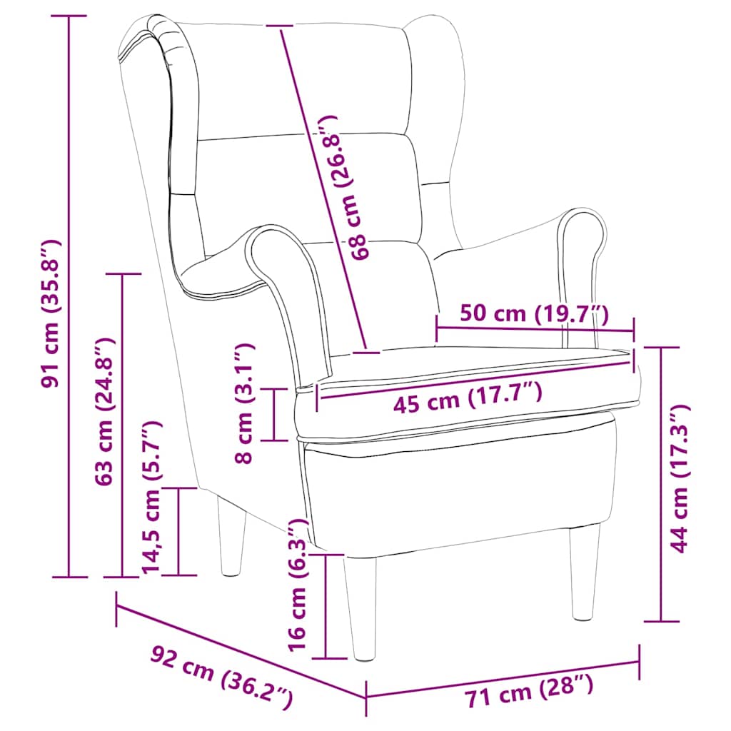 Sessel Hellgrau 71 x 92 x 91 cm Samt