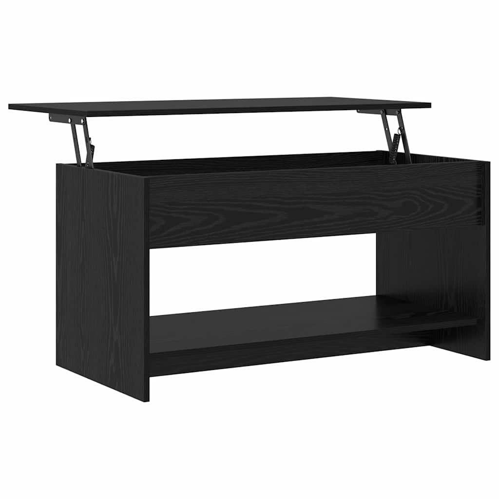 Couchtisch Schwarz Eichen-Optik 80 x 50.5 x 41.5 cm