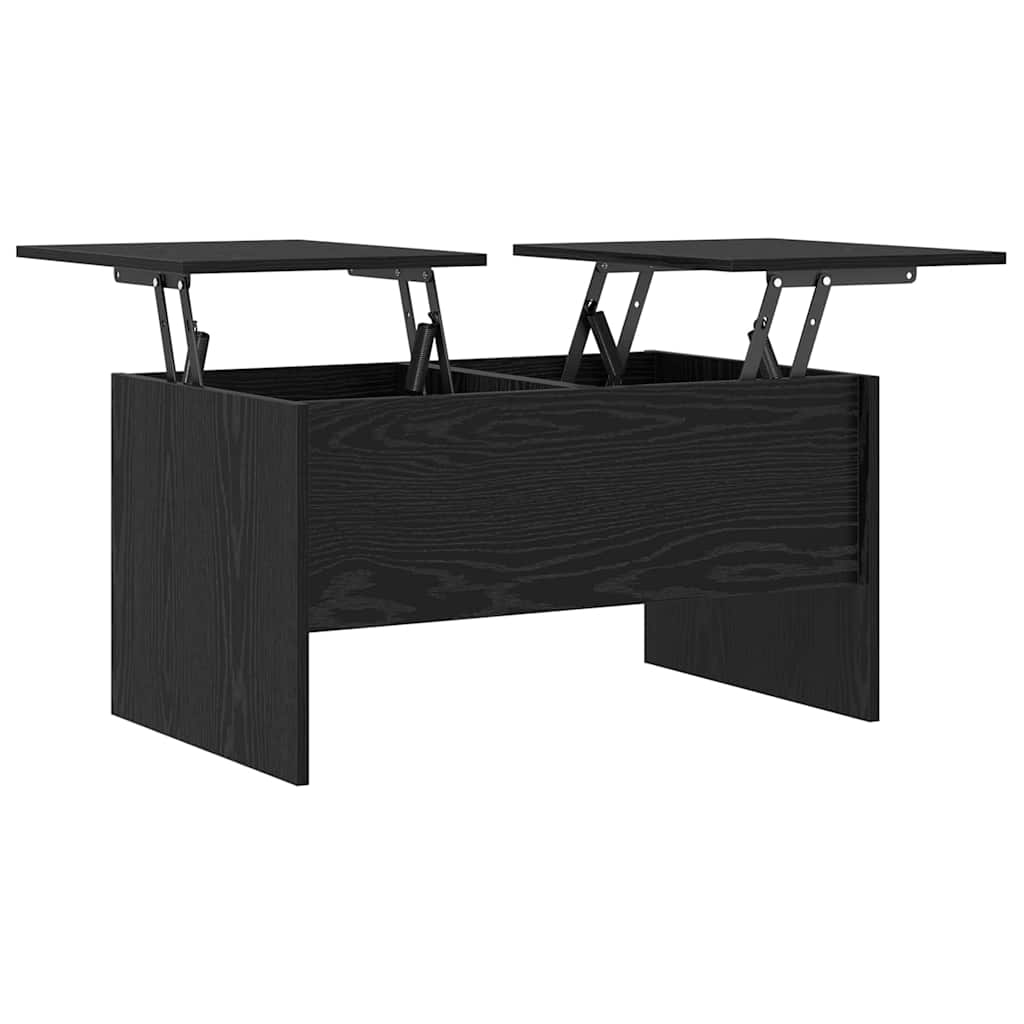 Couchtisch Schwarz Eichen-Optik 80 x 50,5 x 42,5 cm